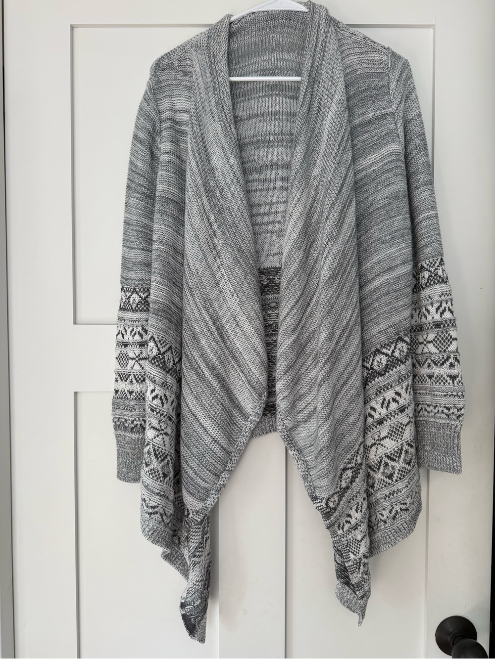 Mavi size Small Cozy Gray Open-Front Women's Sweater Cardigan